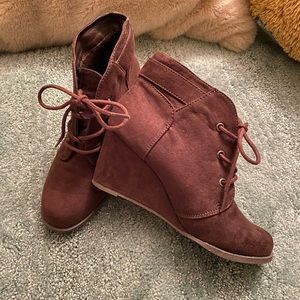 Wedge Laced Booties